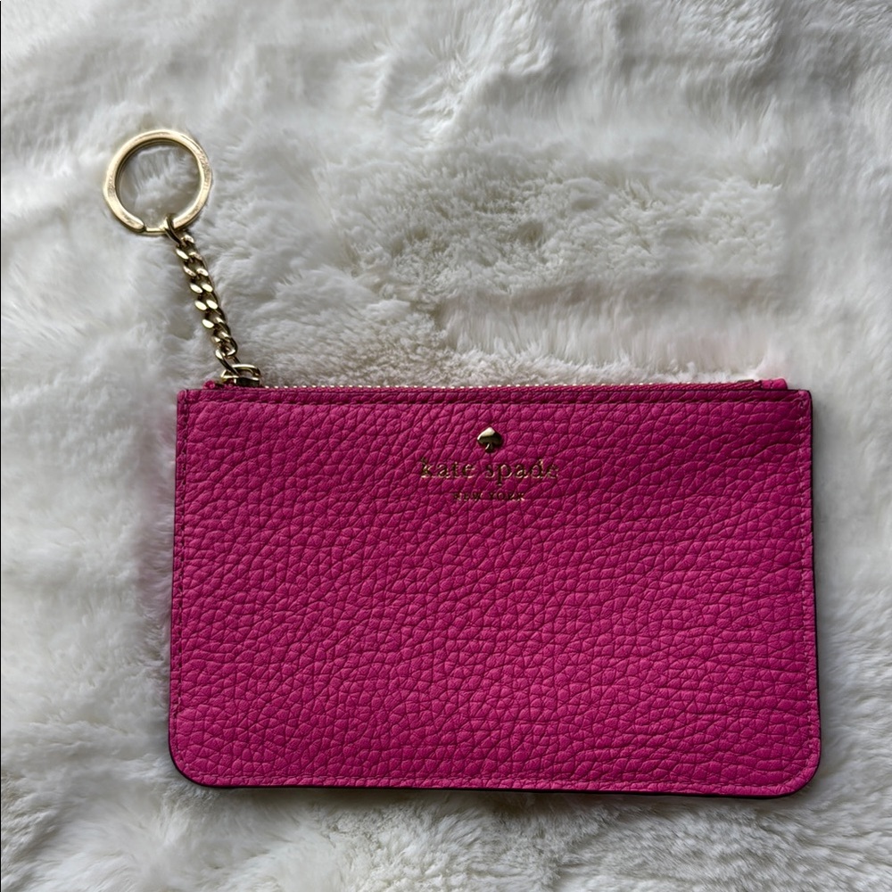 Kate Spade Pink and Gold Key & Card Holder
